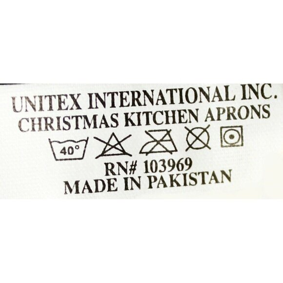 Country Christmas Kitchen Full Apron Pockets Angel Star Bell Light Unitex Int'l - Picture 10 of 10